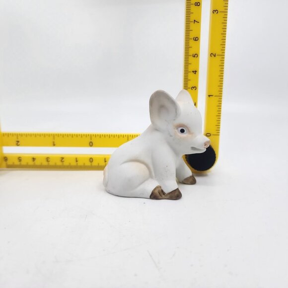 Vintage Sitting Pig Piggies Salt & Pepper Shakers Set Bisque Porcelain 2.25 in - Picture 6 of 6